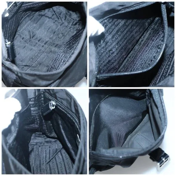 PRADA Shoulder Bag Nylon Black Silver Auth 122318 - Picture 15 of 16